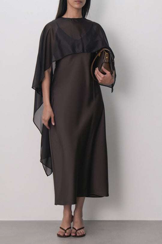 DATE NIGHT DRESS WITH CAPELET