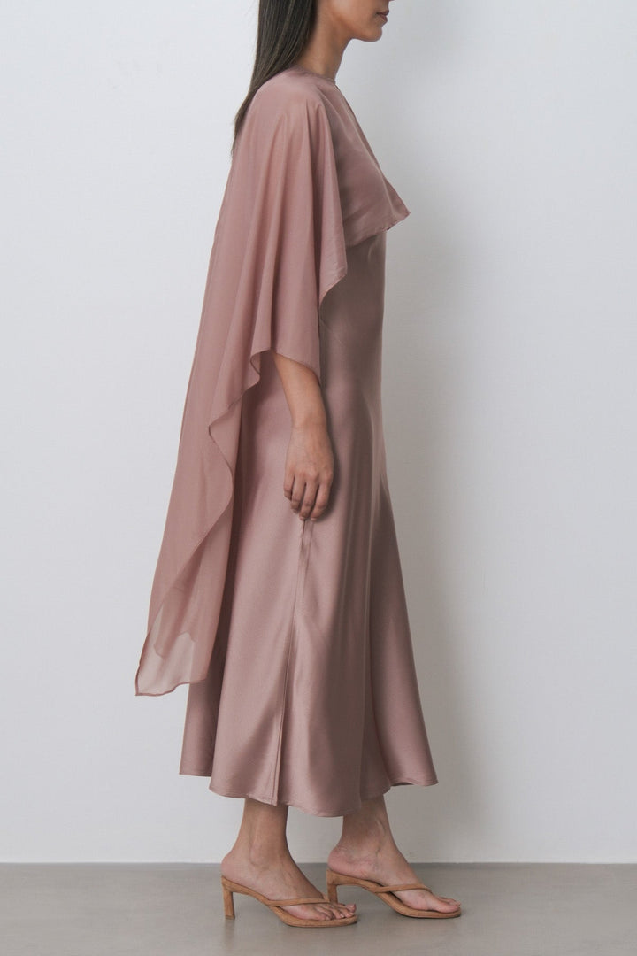 DATE NIGHT DRESS WITH CAPELET