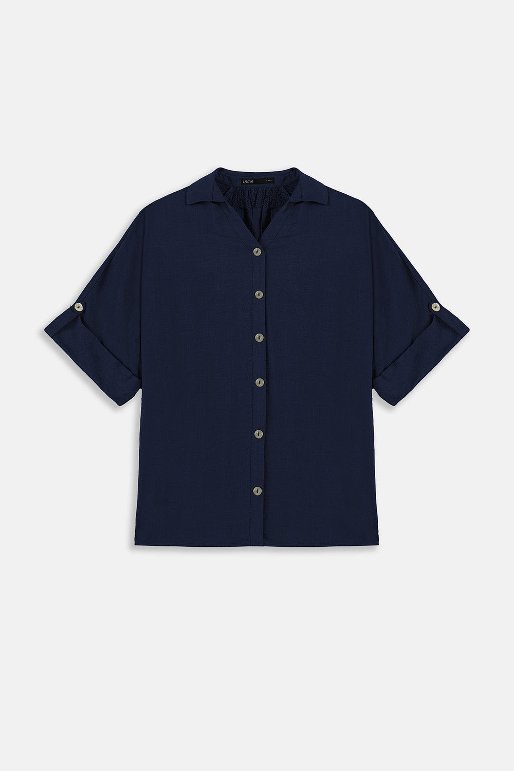 BLUE-SOFT TURN UP SHIRT