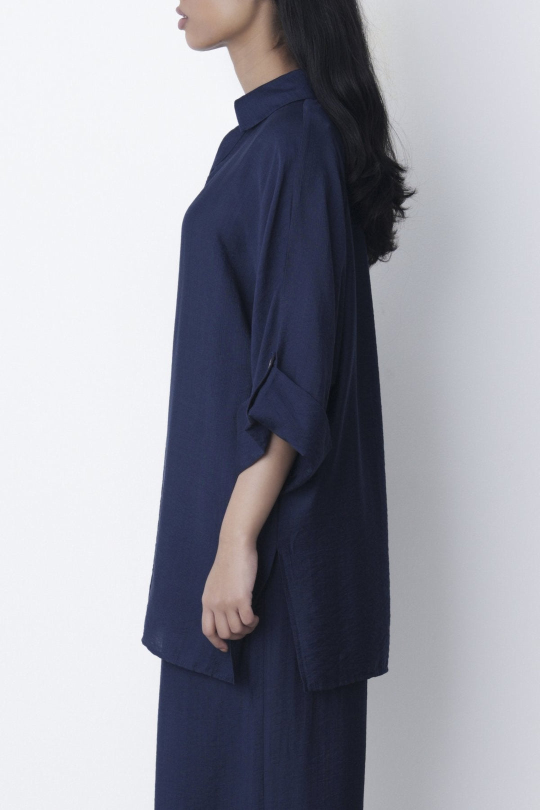 BLUE-SOFT TURN UP SHIRT