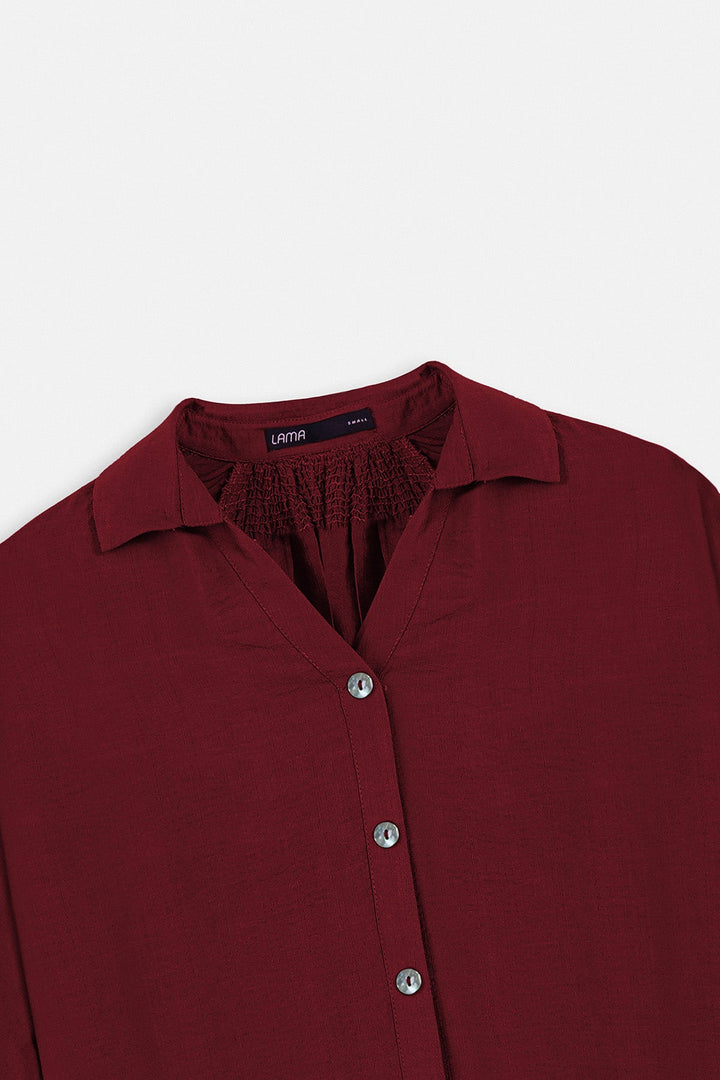 RED-SOFT TURN UP SHIRT