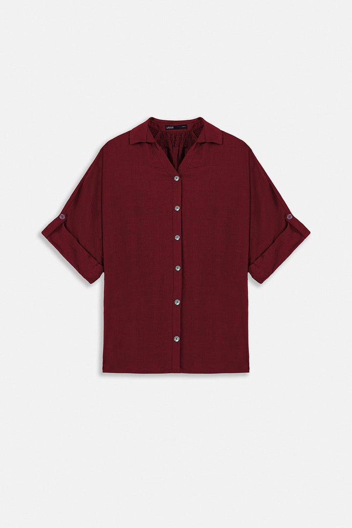 RED-SOFT TURN UP SHIRT