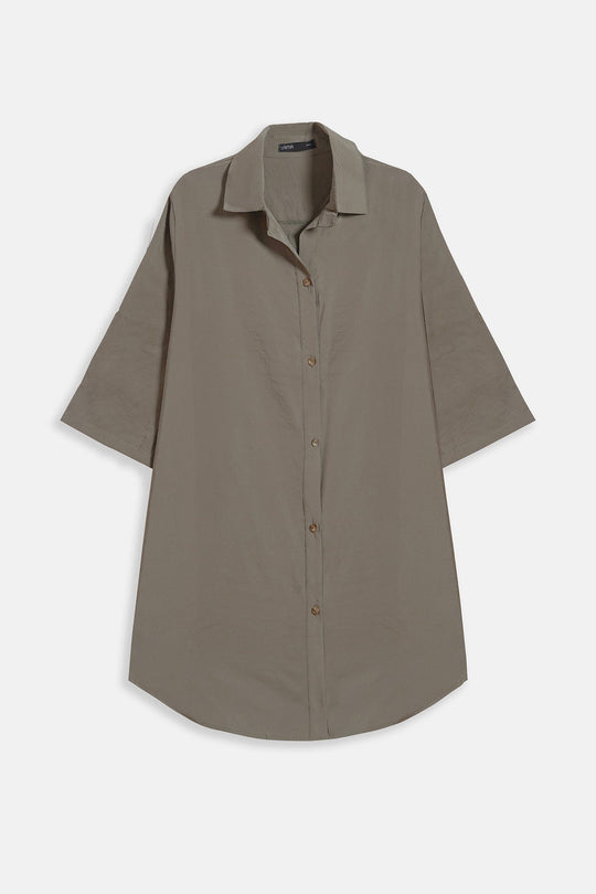 OLIVE STONEWASH TUNIC