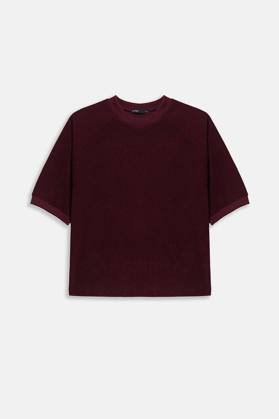 BURGUNDY CORDUROY STRETCHY SHIRT