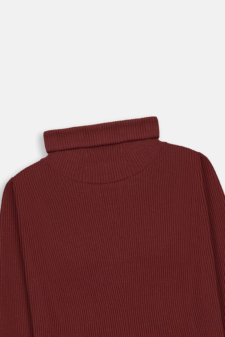 RUST SOFT KNIT PULLOVER