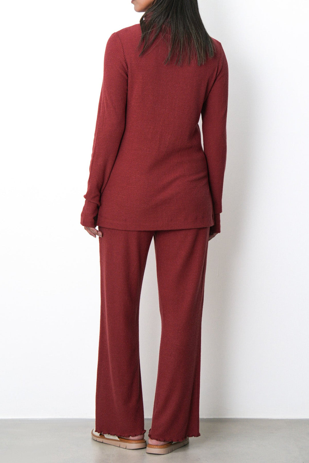 RUST SOFT KNIT PULLOVER