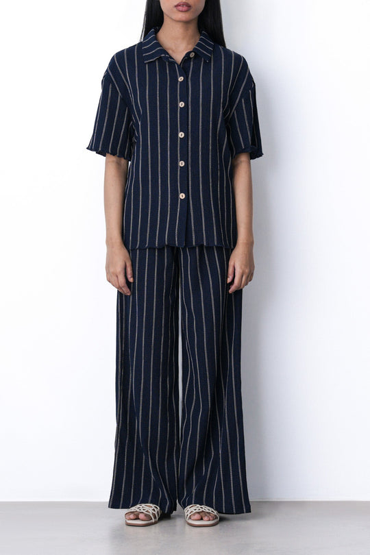 NAVY STRIPPED SHIRT