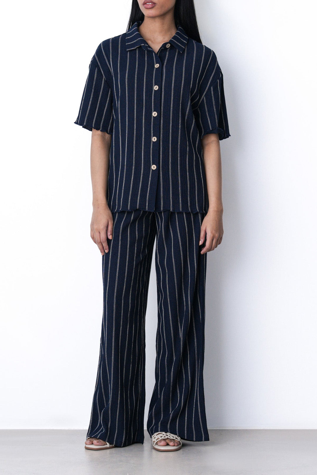 NAVY STRIPPED SHIRT