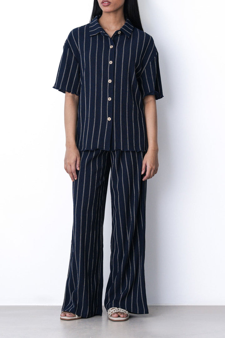 NAVY STRIPPED SHIRT