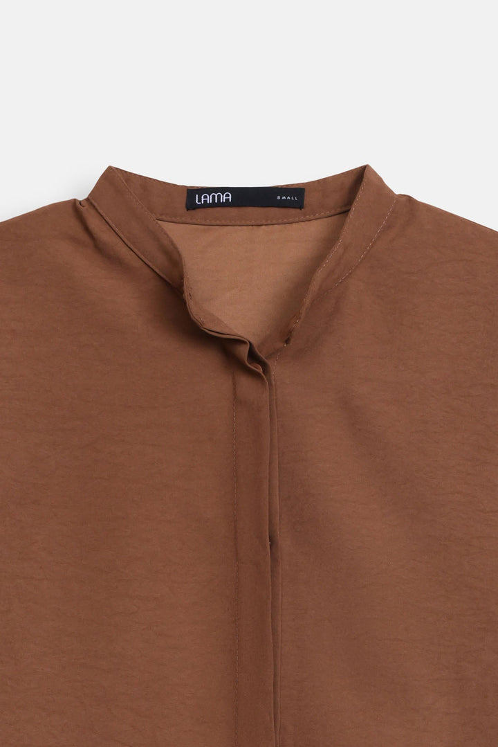 SUEDETTE COLLAR TUNIC