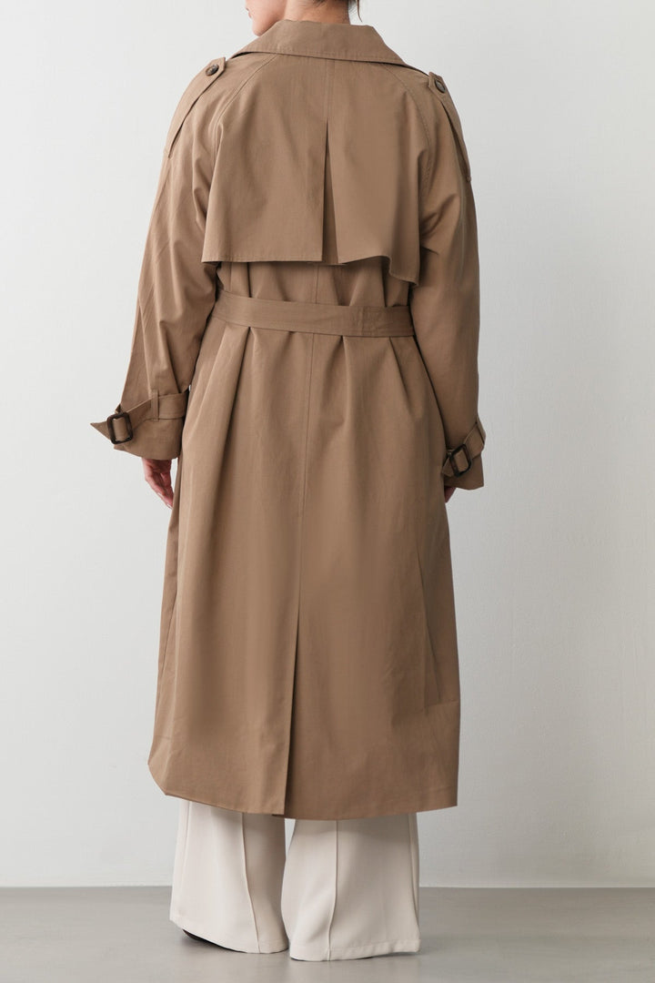 SILKY TRENCH STYLE COAT