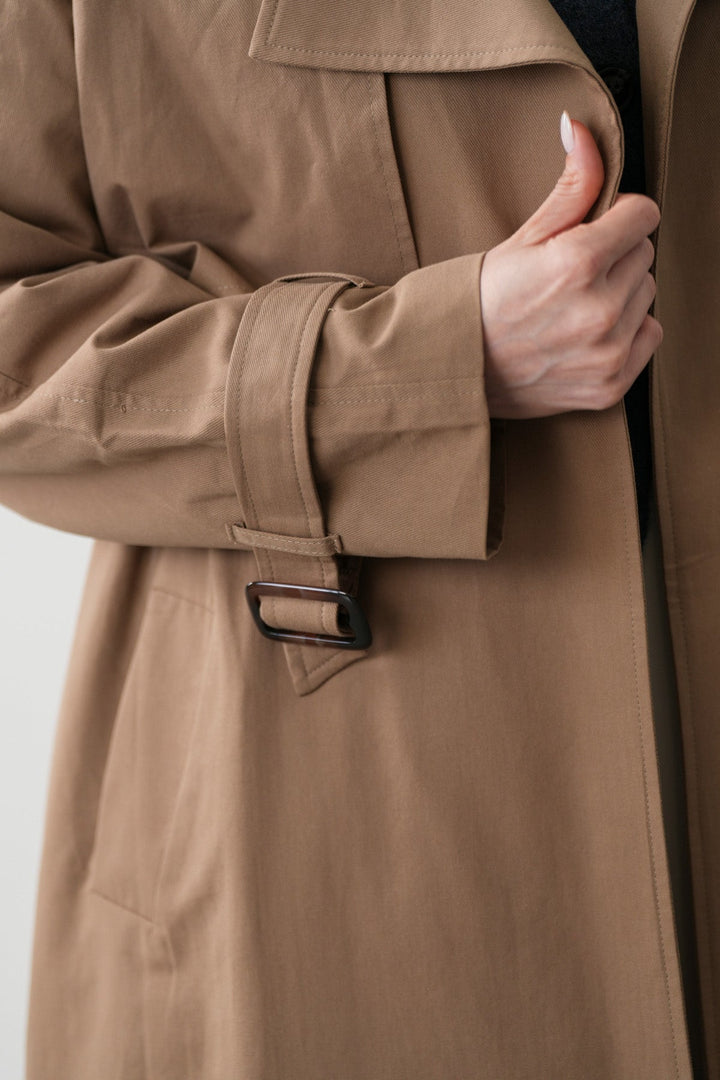 SILKY TRENCH STYLE COAT