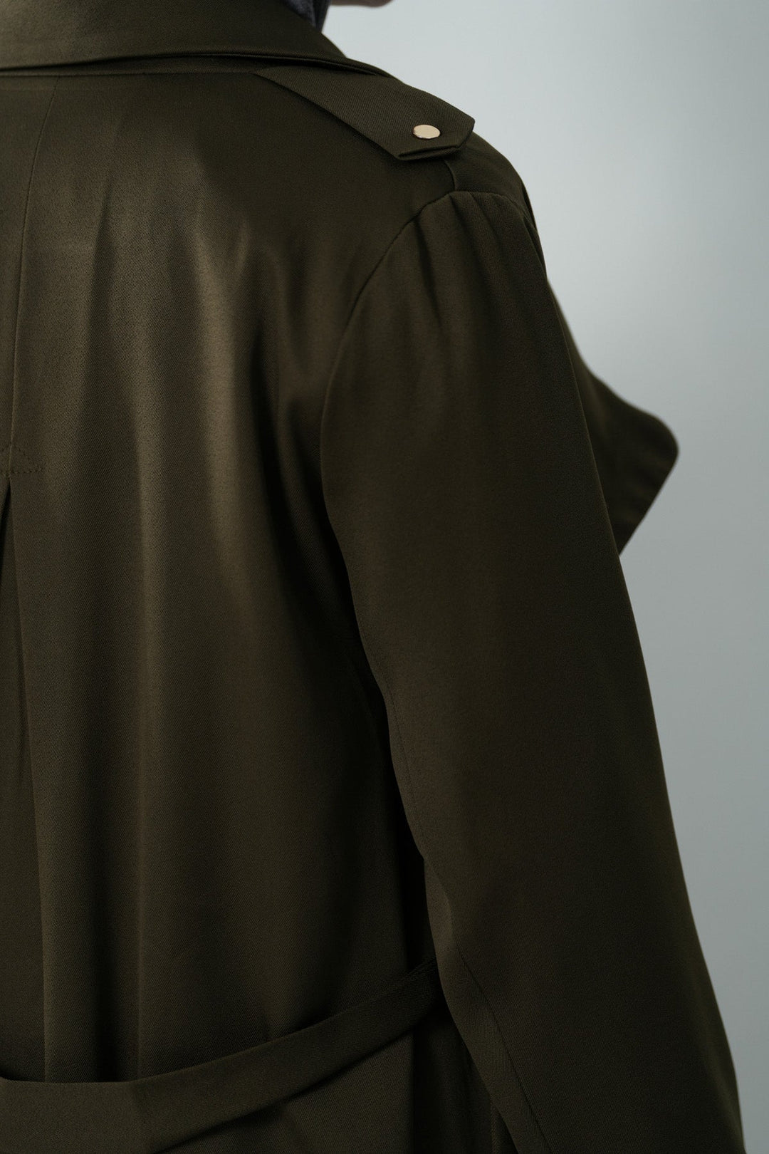 SILKY TRENCH STYLE COAT