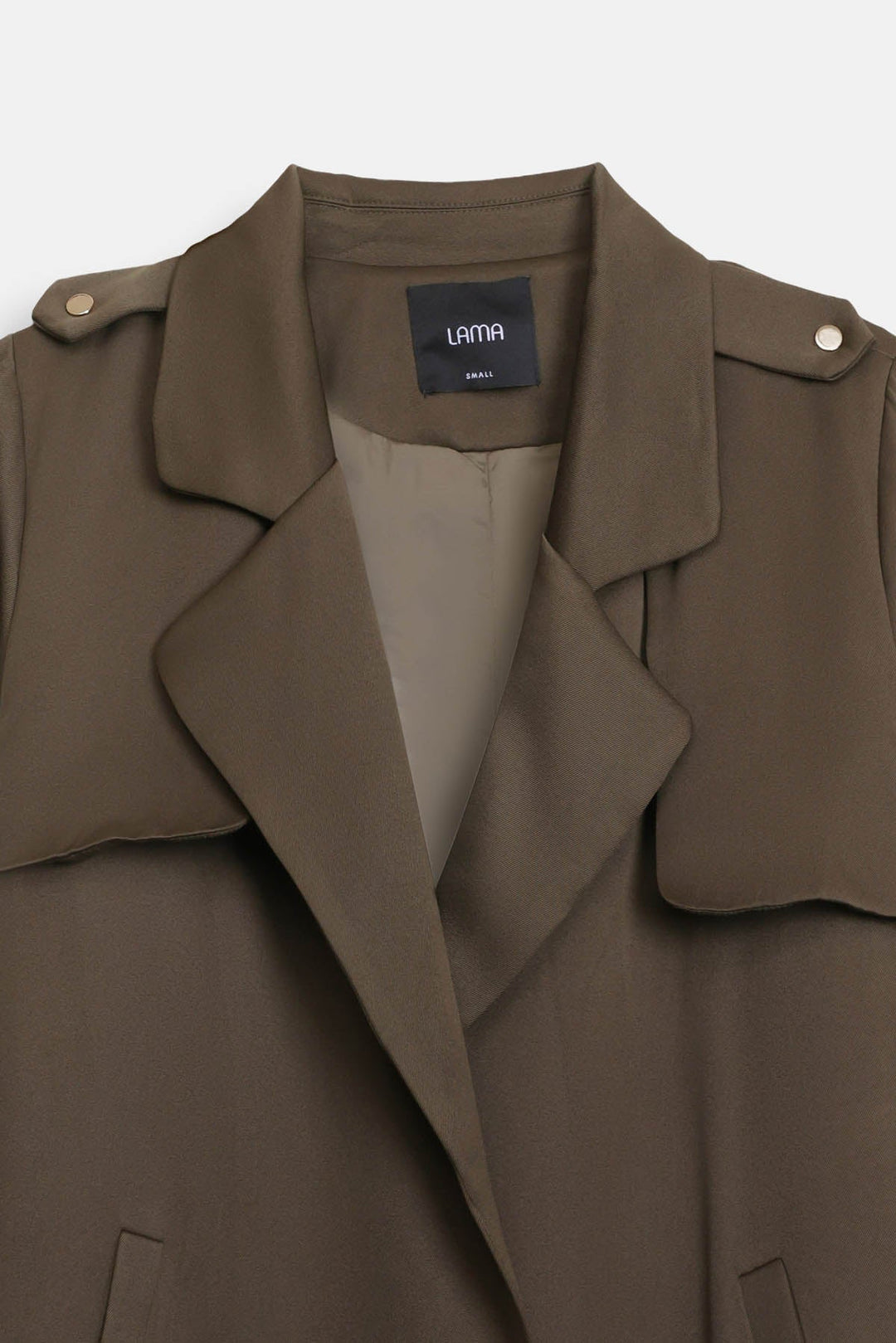 SILKY TRENCH STYLE COAT