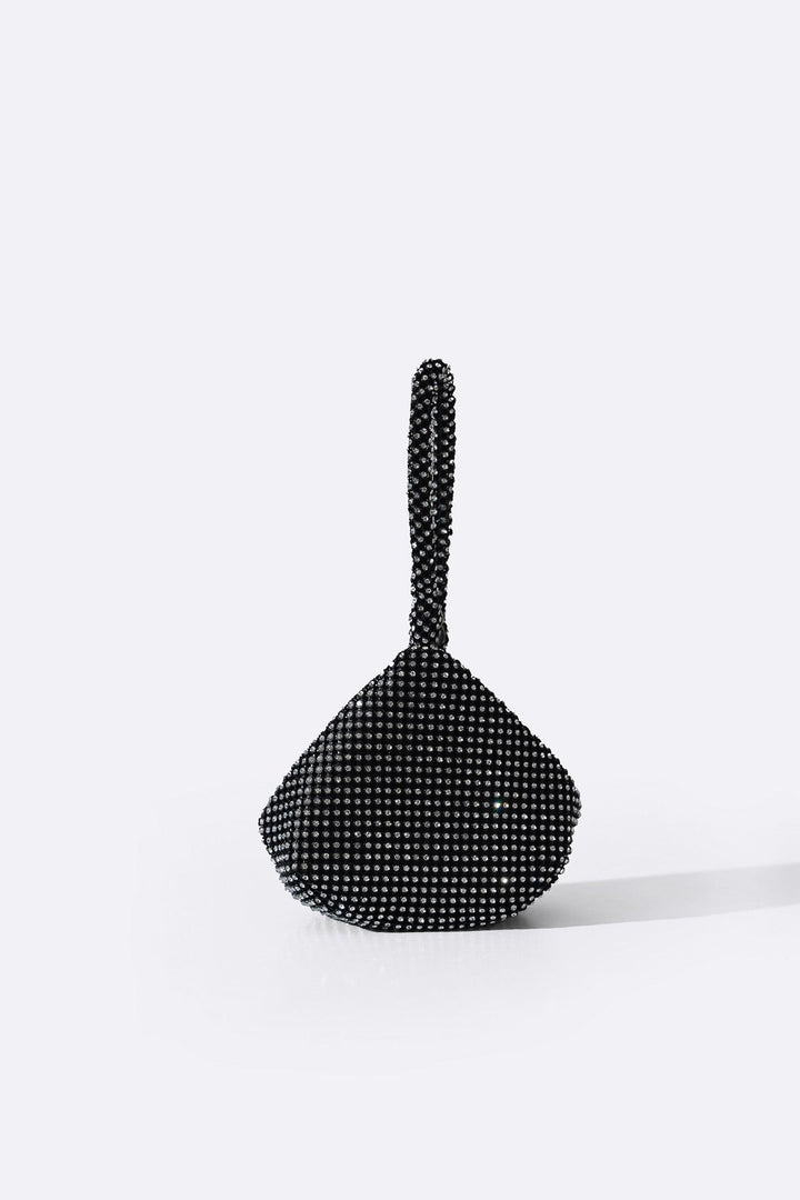 BLACK MINI STUD WRIST BAG