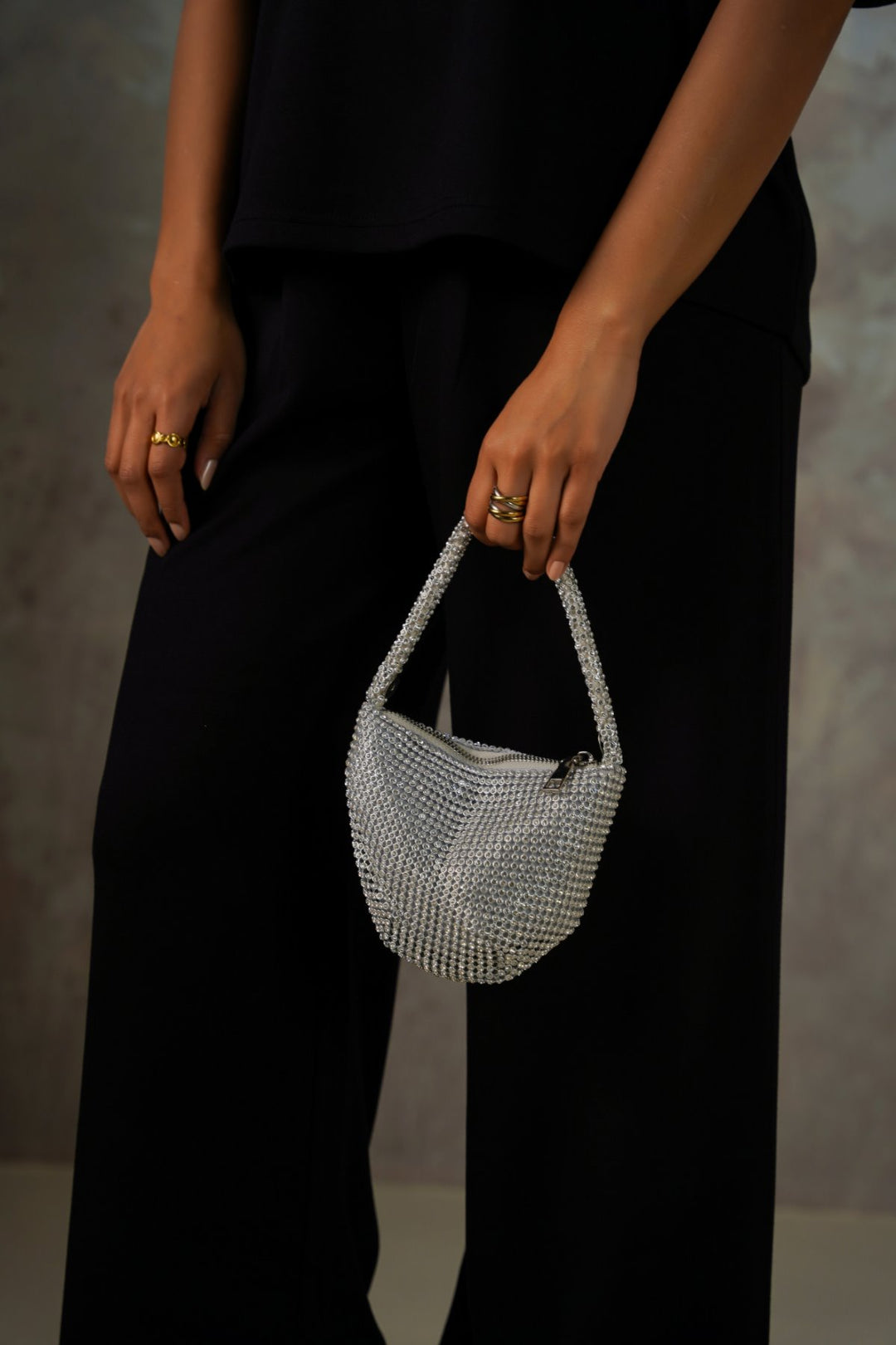 MINI STUD WRIST BAG
