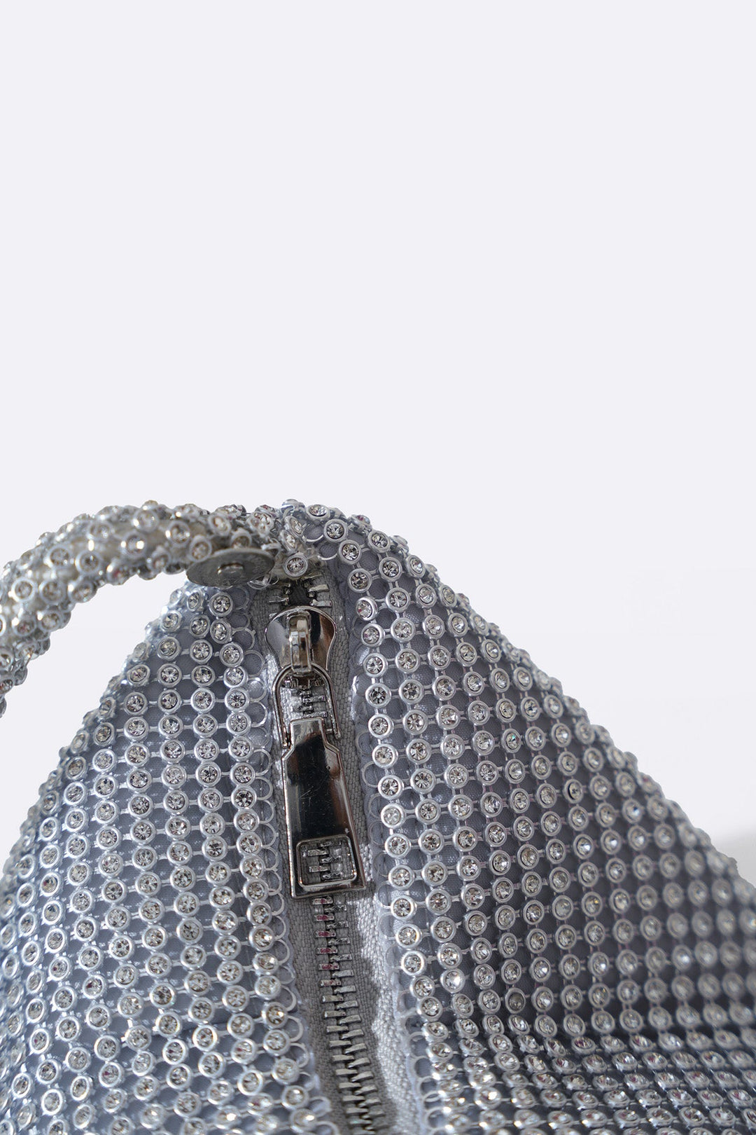 SILVER MINI STUD WRIST BAG