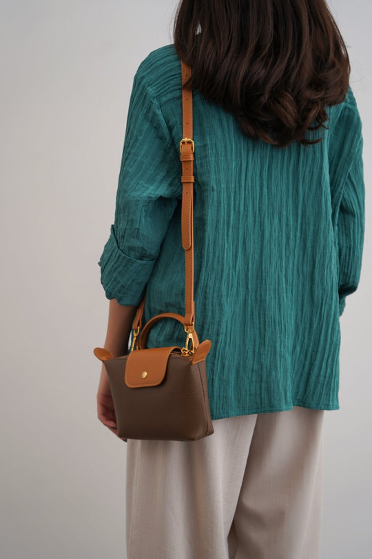 COFFEE SMALL LOTUS CROSSBODY