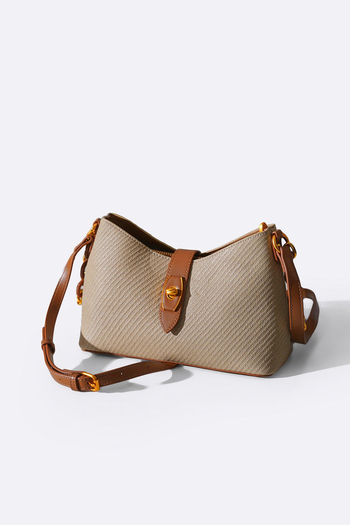 BEIGE RAZOR CROSSBODY BAG