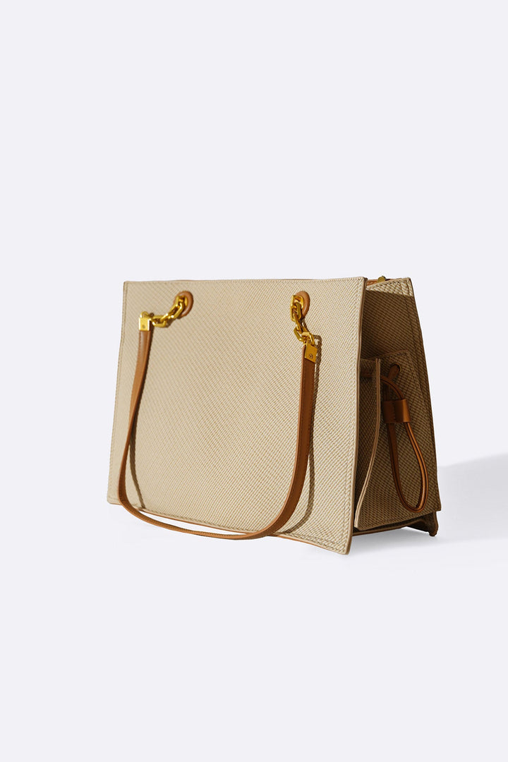 BEIGE GARRETTE LARGE TOTE