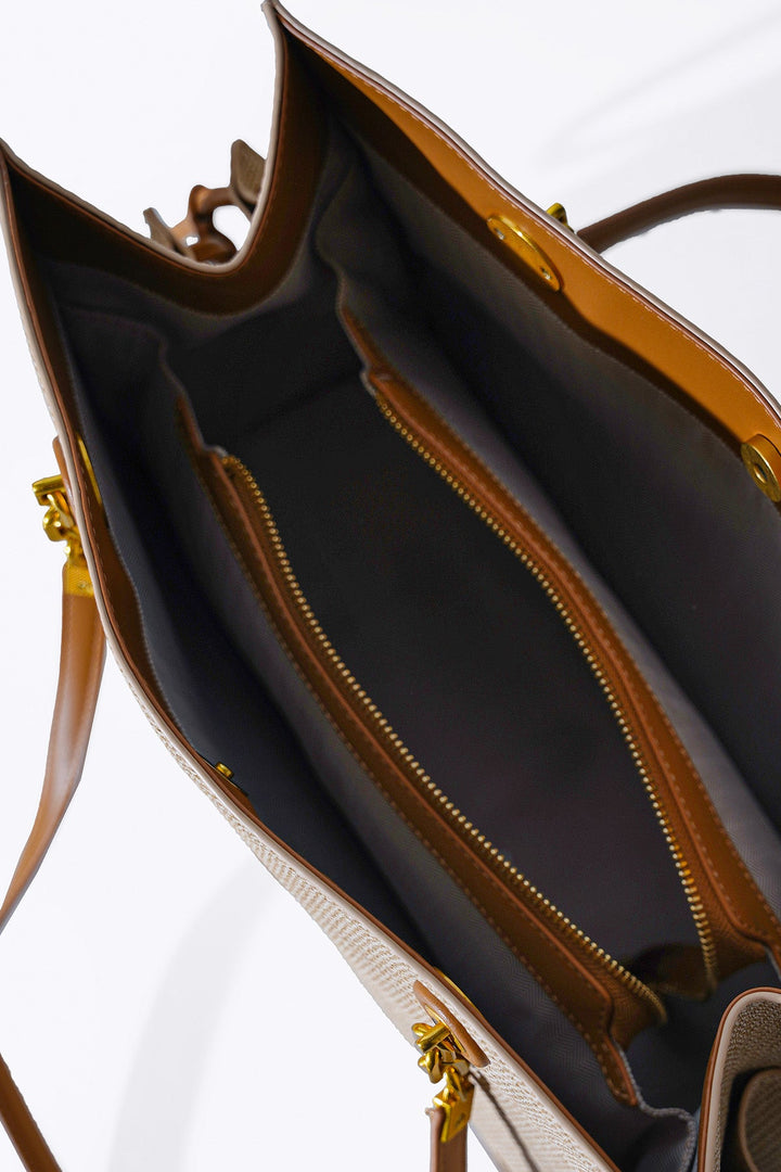 BEIGE GARRETTE LARGE TOTE