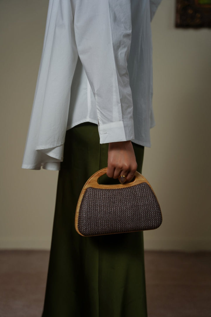 BROWN BRUNCH TOP HANDLE BAG