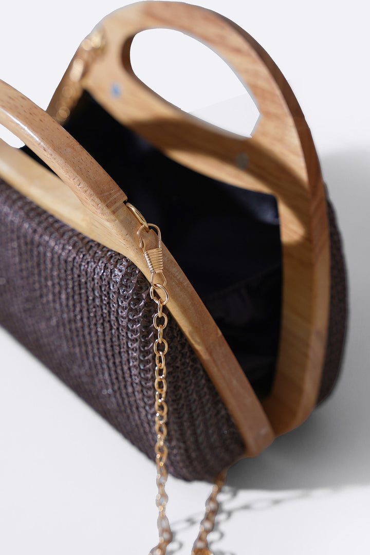 BROWN BRUNCH TOP HANDLE BAG