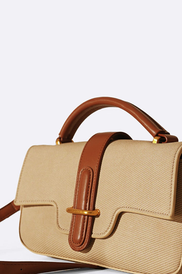 BEIGE YOLU TOP HANDLE BAG