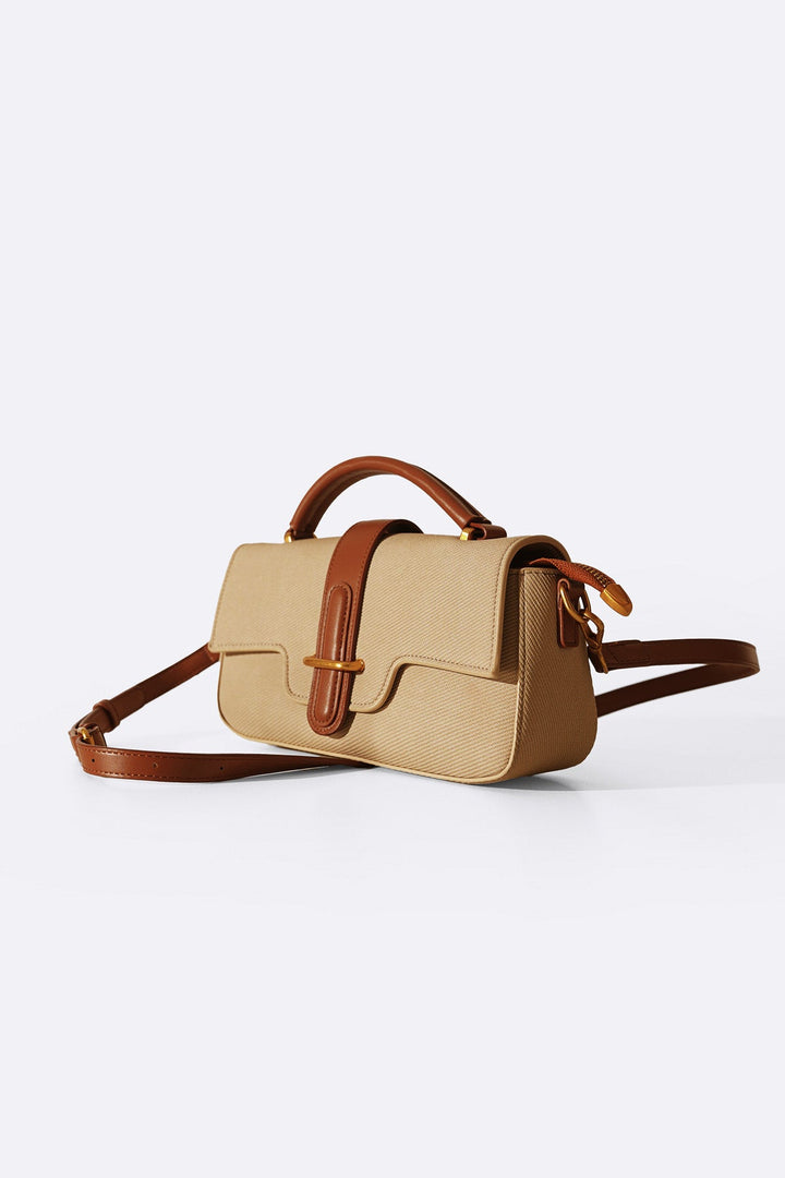 BEIGE YOLU TOP HANDLE BAG