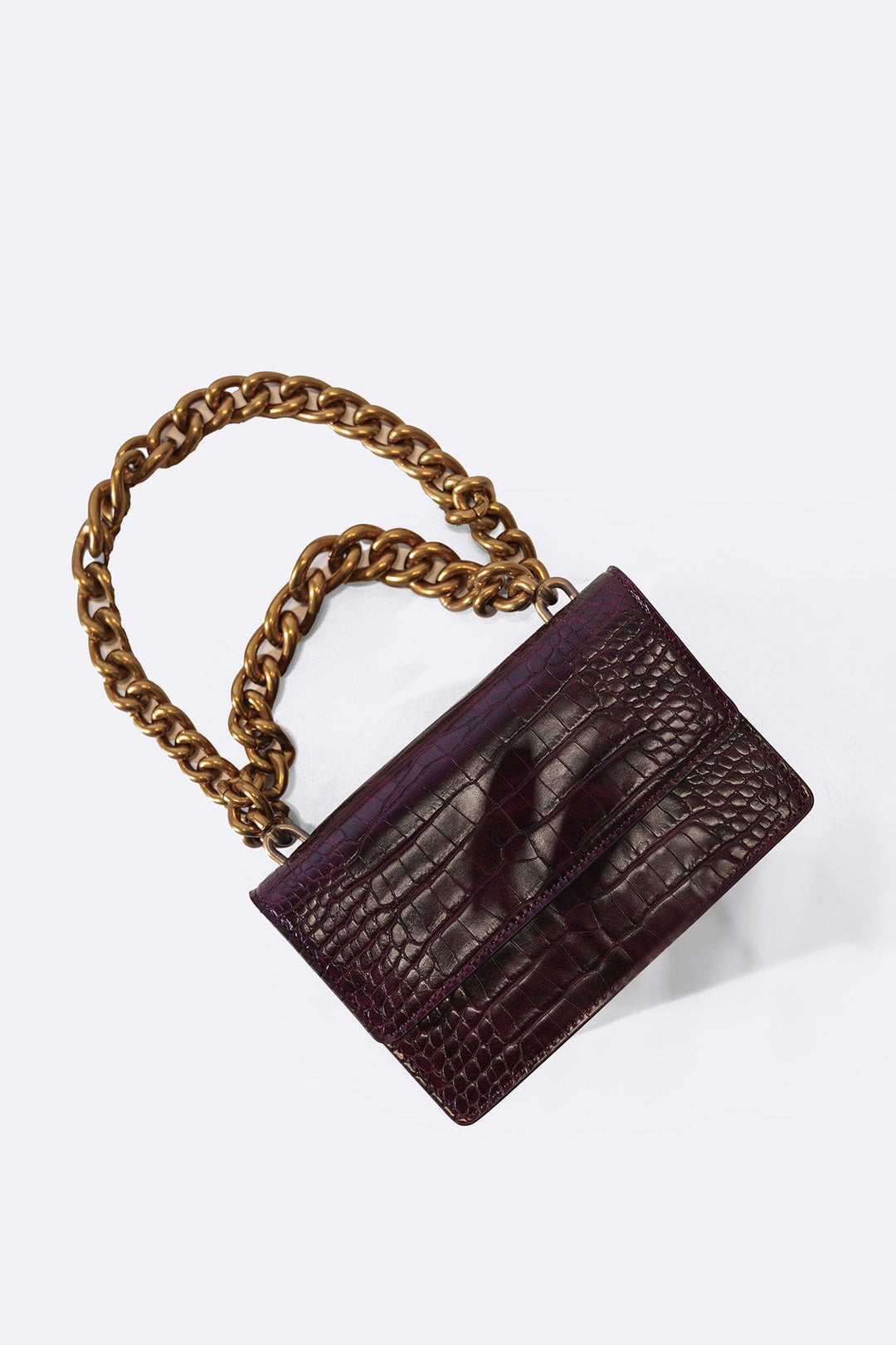 BURGUNDY BOXY STATEMENT BAG