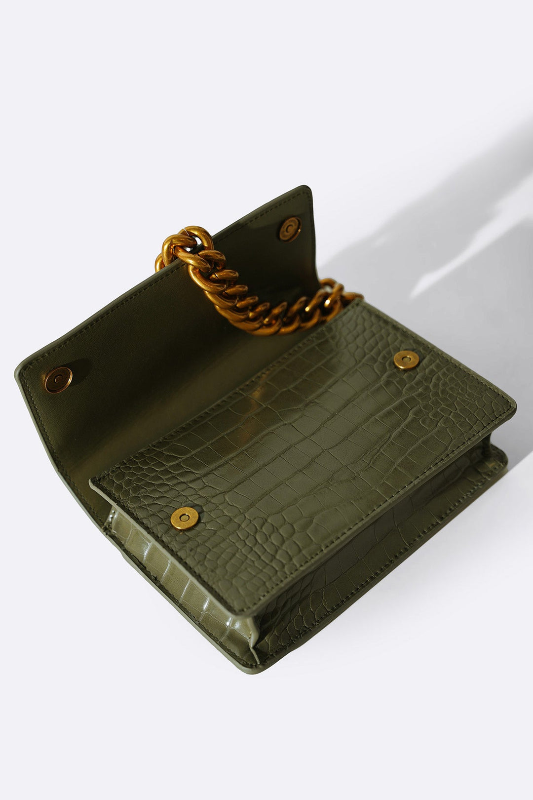 OLIVE BOXY STATEMENT BAG