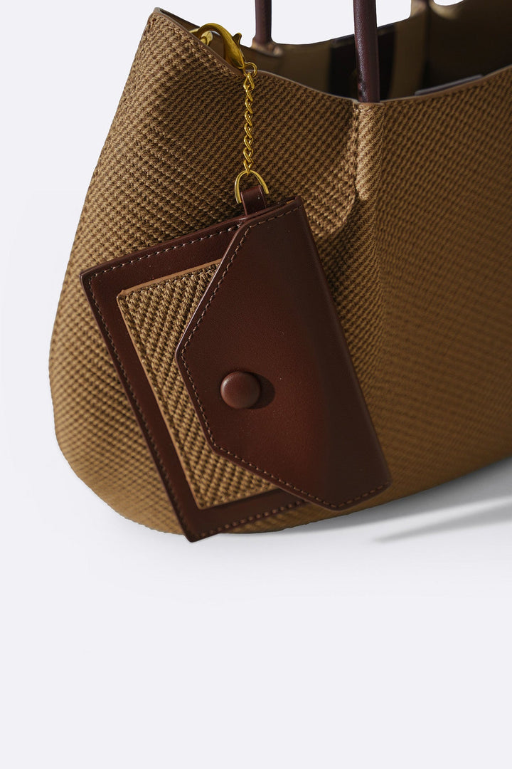 BEIGE KARAKOY TOP-HANDLE TOTE
