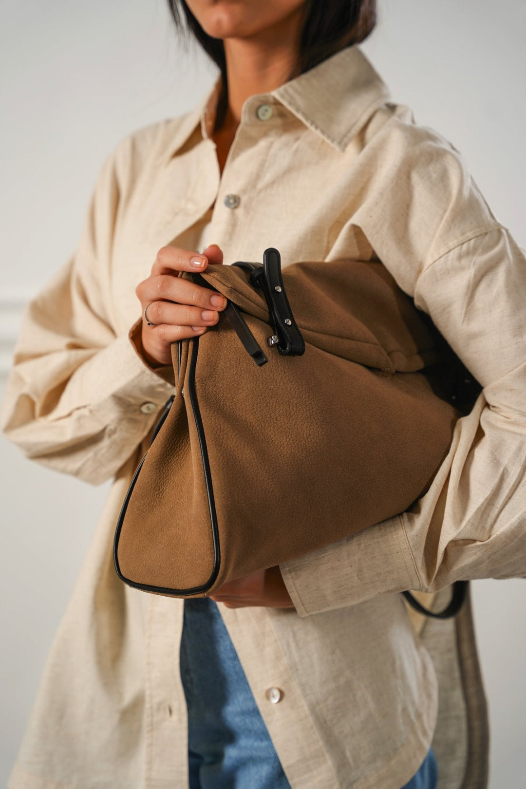 TAUPE BARBAROS TOTE