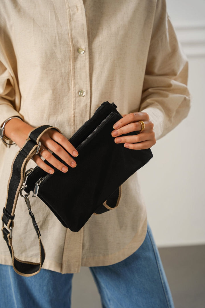 BLACK VELVET PEACH CROSSBODY