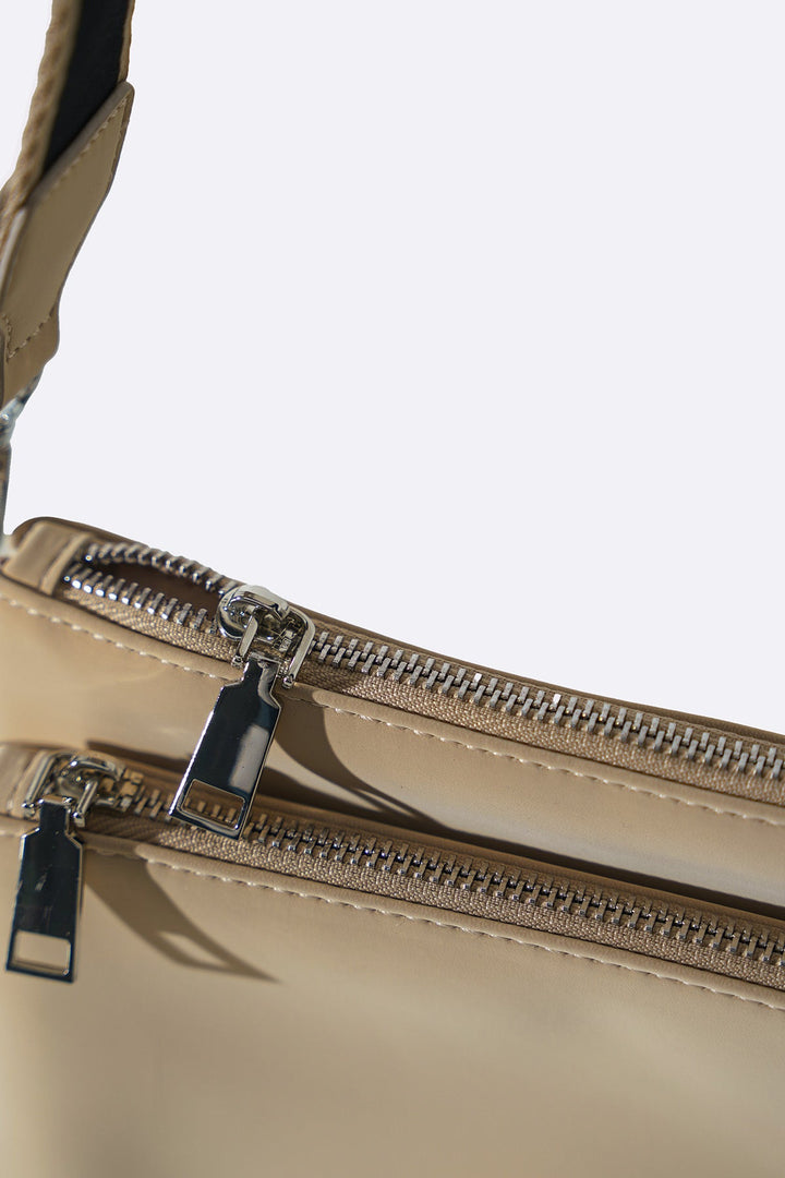 OFF WHITE VELVET PEACH CROSSBODY