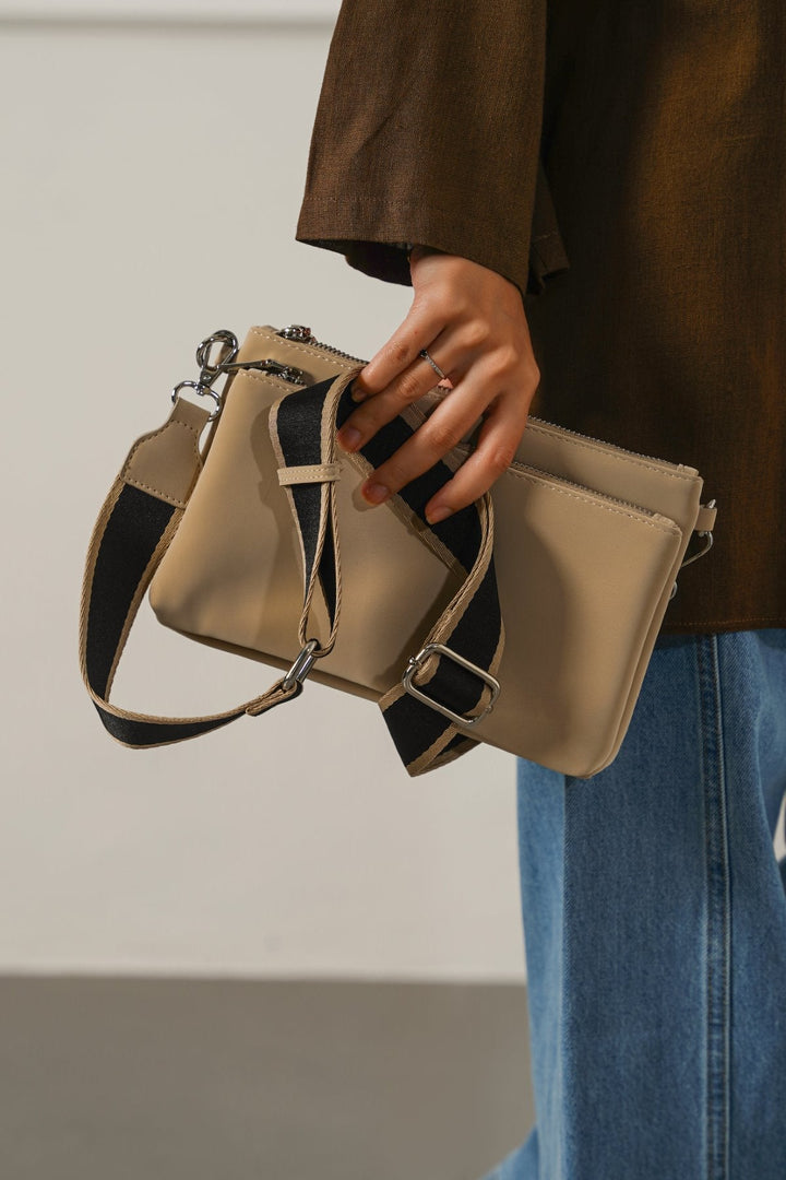 OFF WHITE VELVET PEACH CROSSBODY