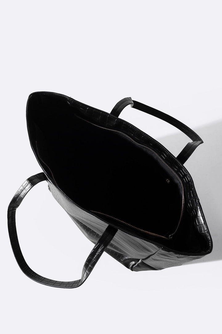 BLACK RAVELLO TOSS-IN TOTE