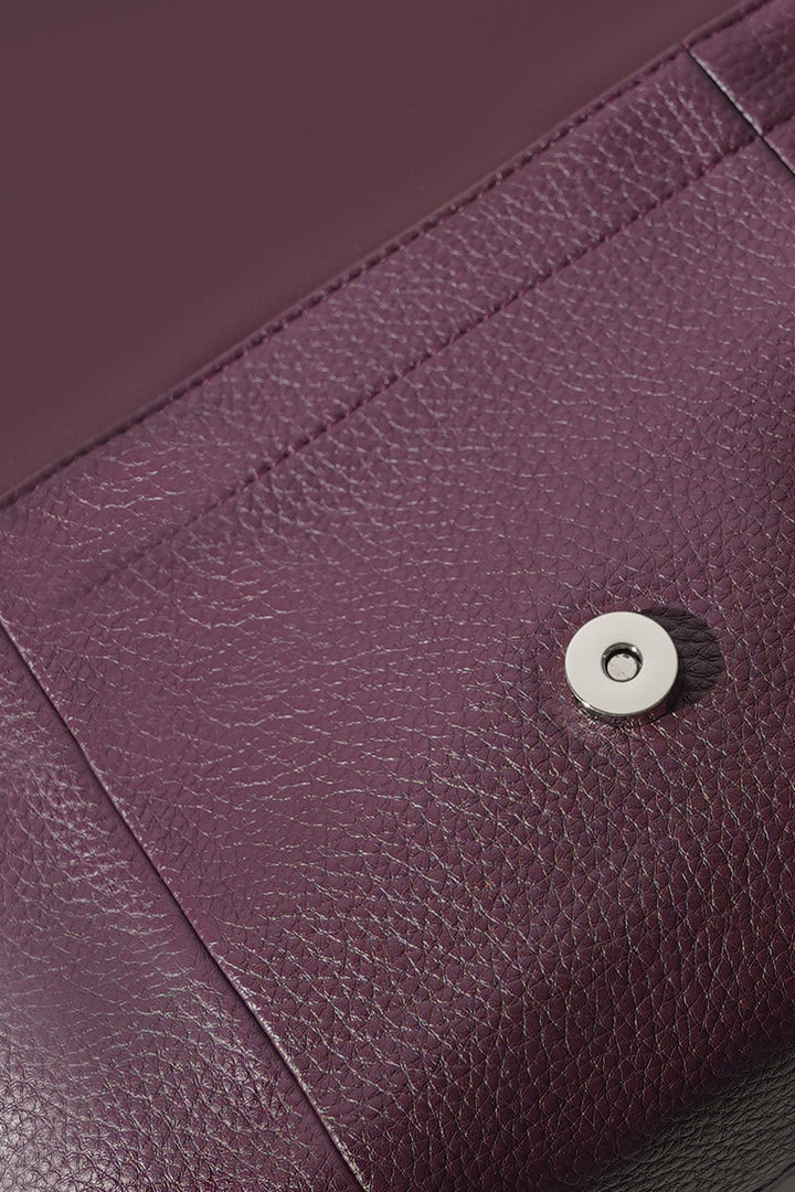 BURGUNDY MENORA CROSSBODY BAG