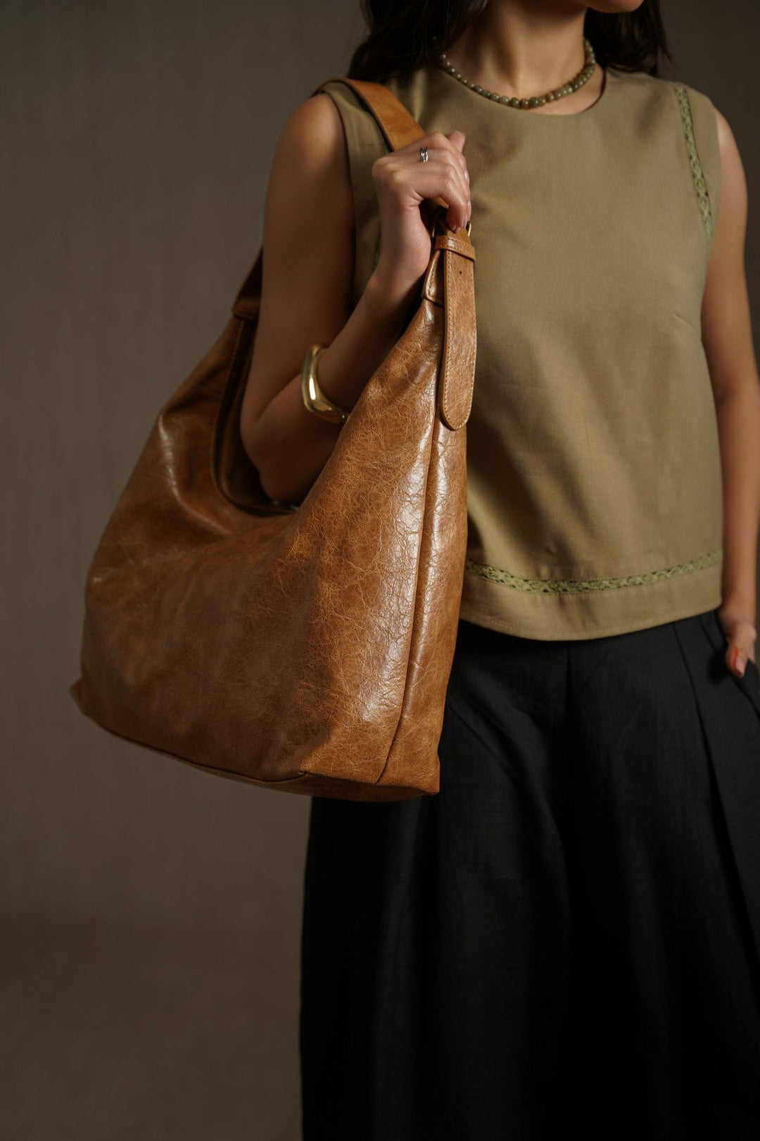 CAMEL SUNDAY MARKET TOTE