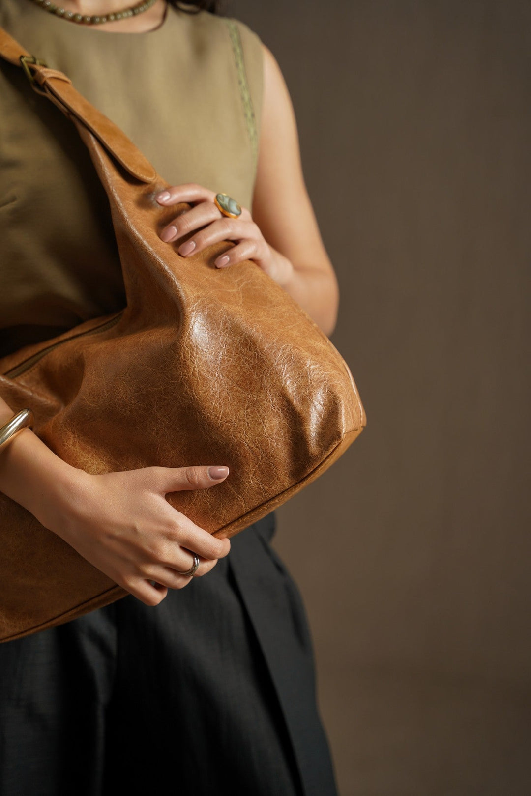 CAMEL SUNDAY MARKET TOTE