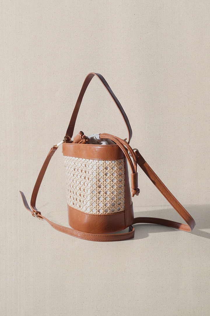 CAMEL TROPICANA BUCKET BAG