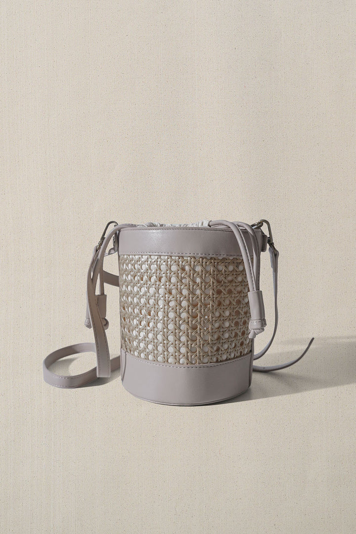 TAUPE TROPICANA BUCKET BAG