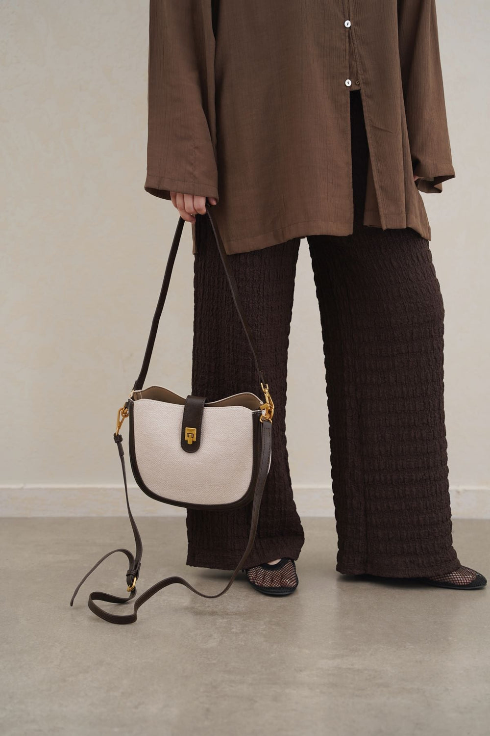 CREAM BADARO CROSSBODY BAG