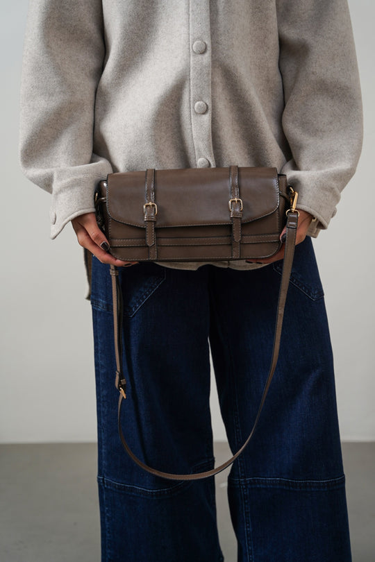 DARK BROWN ELBE CROSSBODY BAG