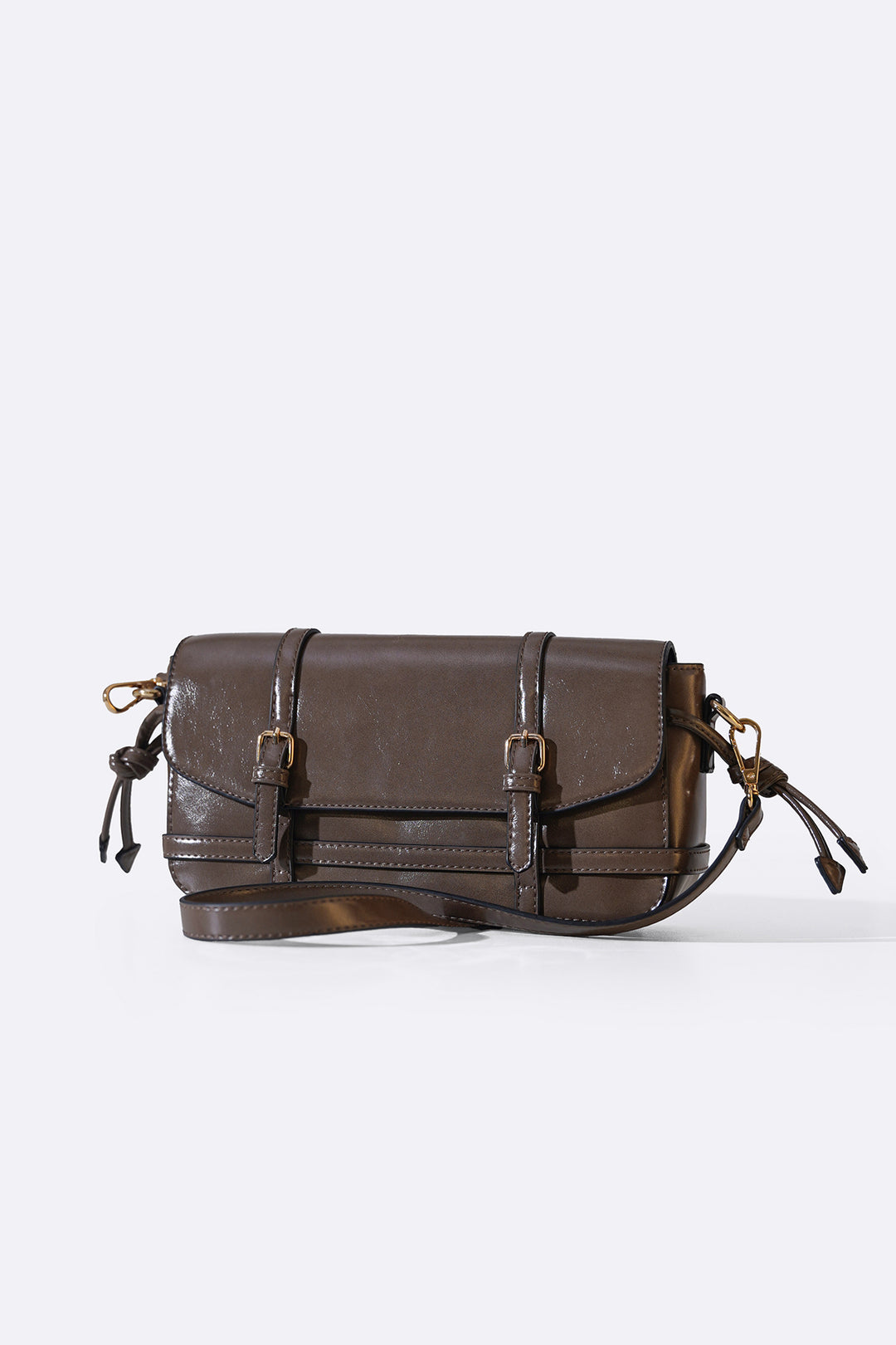 DARK BROWN ELBE CROSSBODY BAG