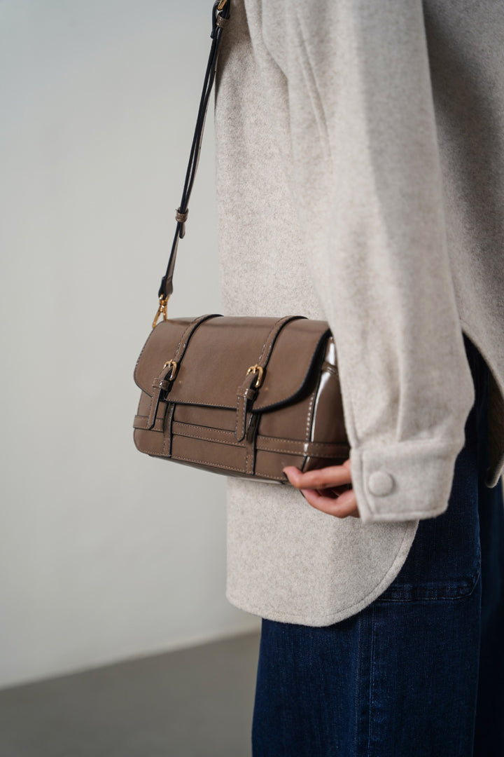 DARK BROWN ELBE CROSSBODY BAG
