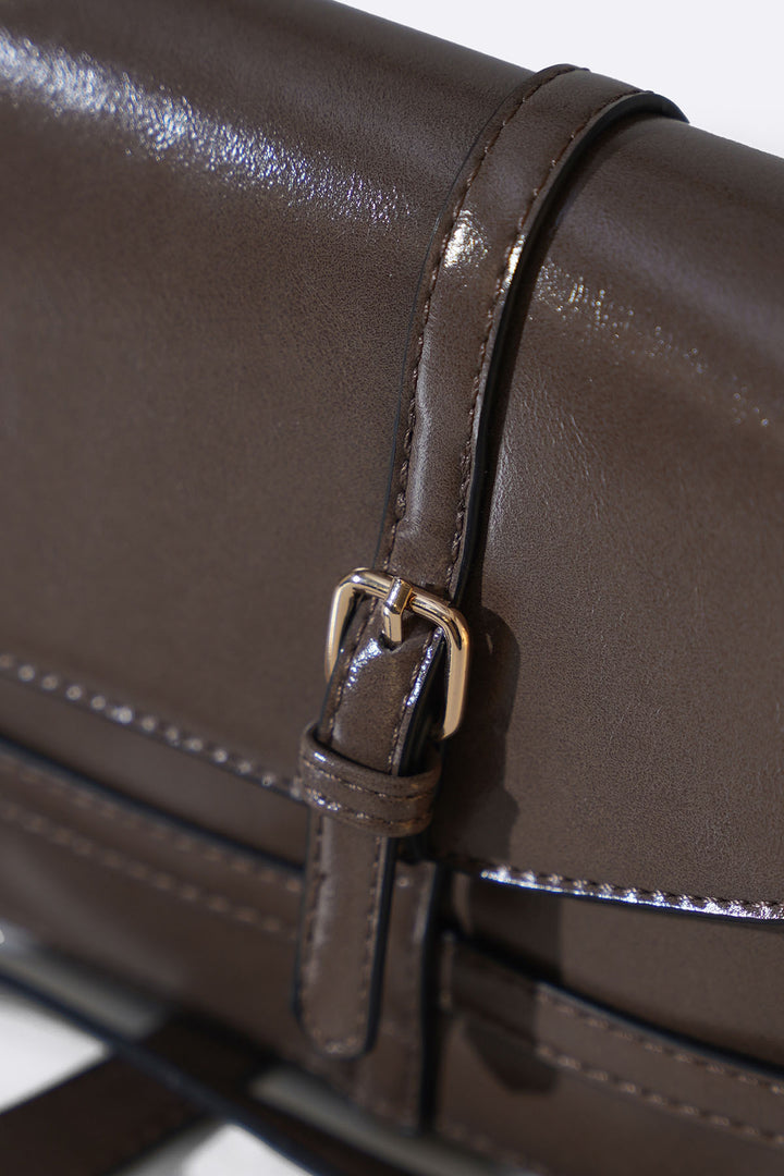 DARK BROWN ELBE CROSSBODY BAG