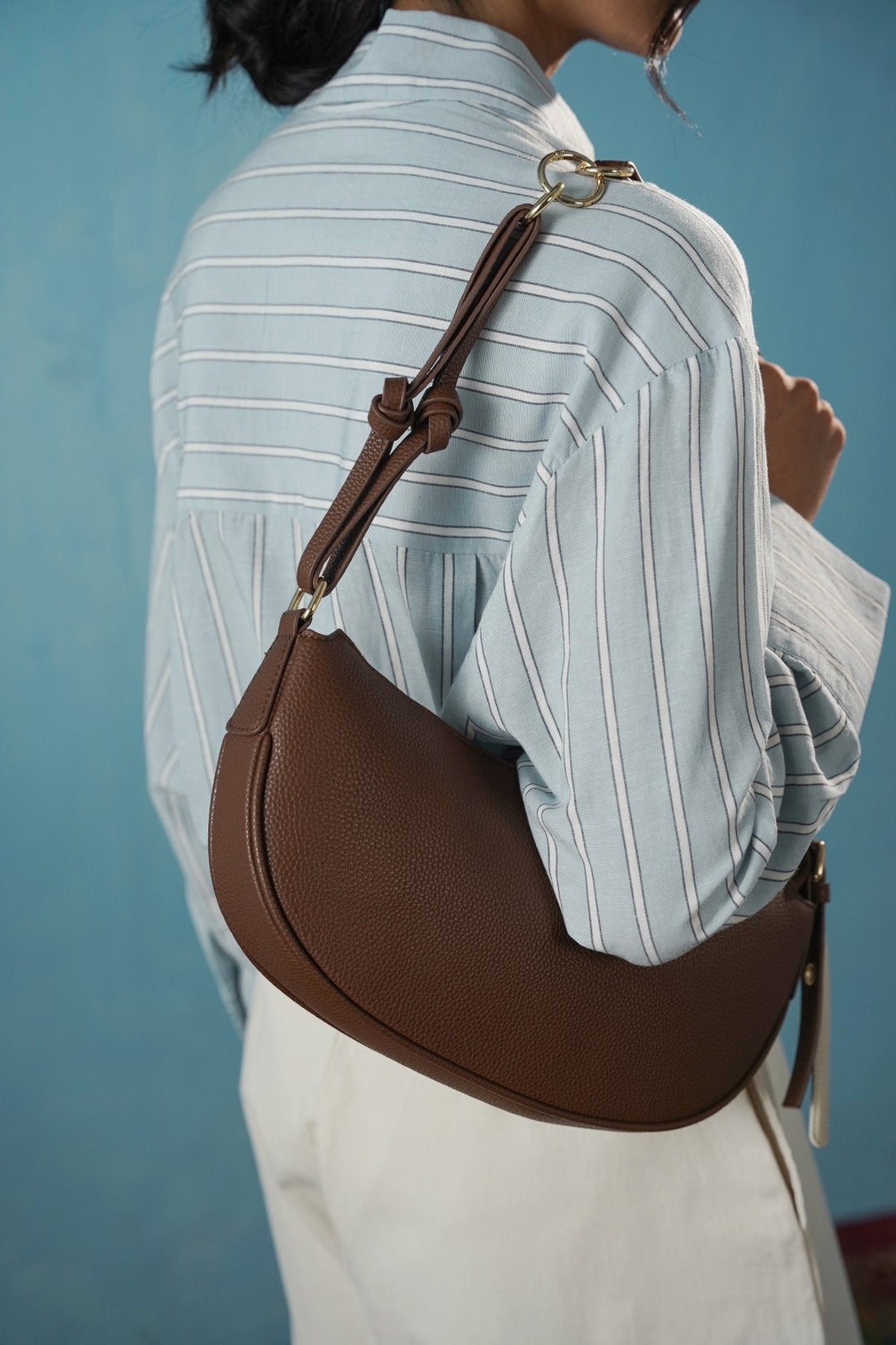 BROWN AFTER HOURS SHOULDER BAG