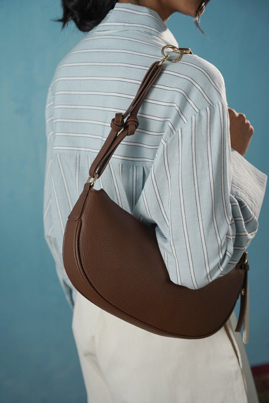 BROWN AFTER HOURS SHOULDER BAG
