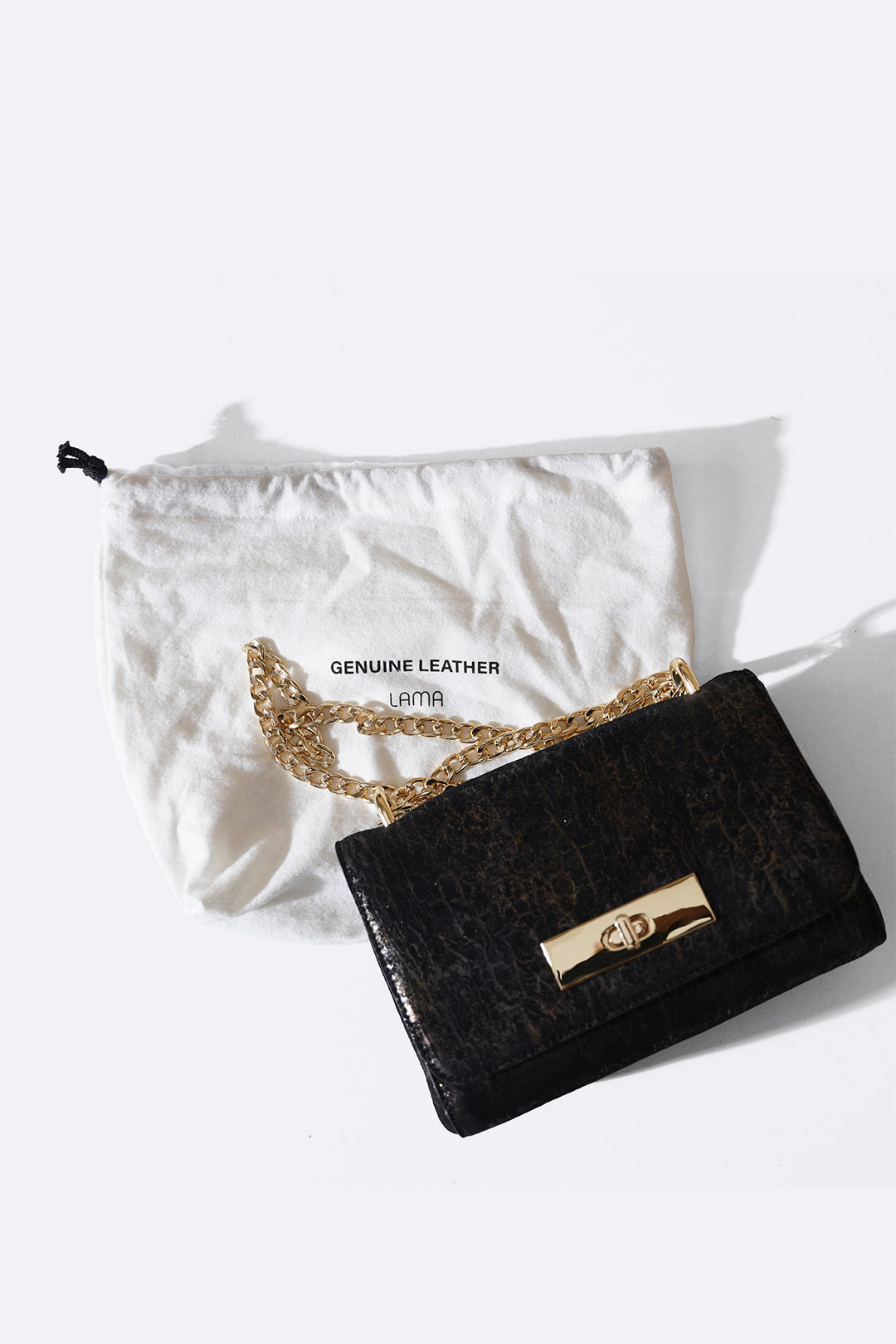 BLACK MIDNIGHT BAG IN GENUINE SUEDE